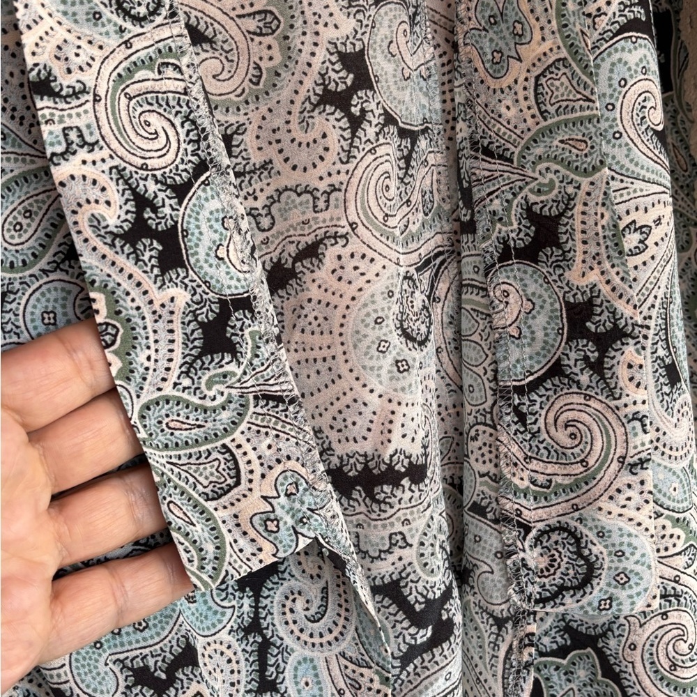 Paisley Women's 100% silk kimono Jacket pockets - Picture 7 of 10